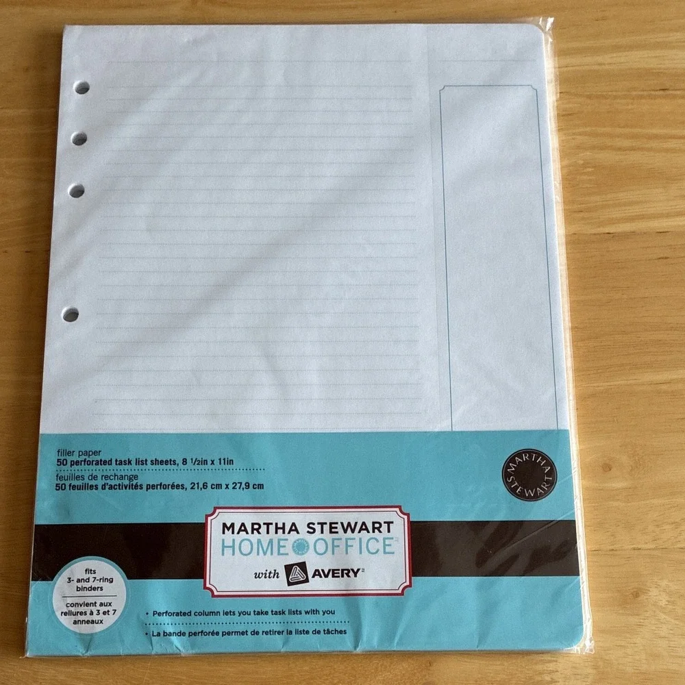 Martha Stewart with Avery Paper Dividers & Filler Paper 5-Tab Letter Blue White